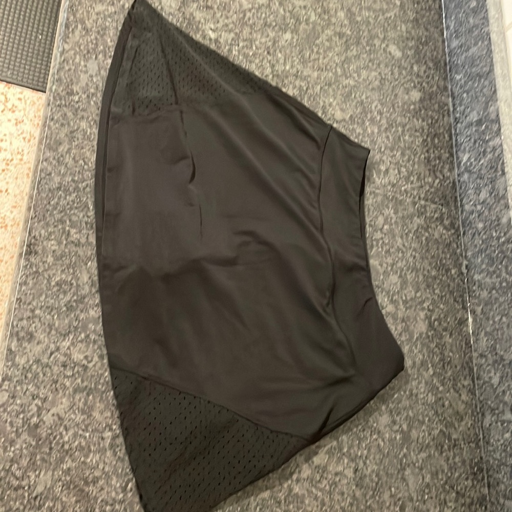 Black pickleball or tennis skirt